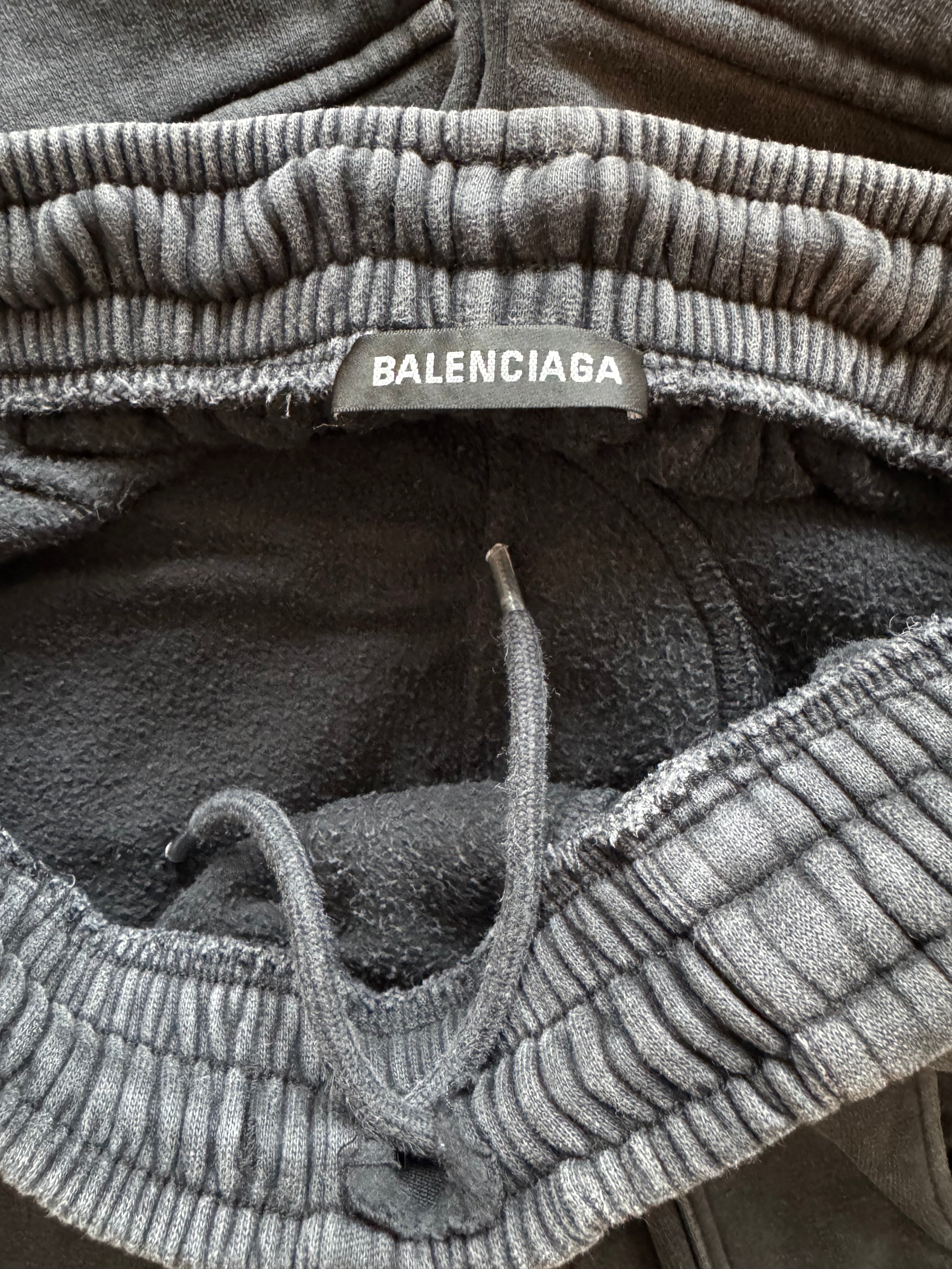 Balenciaga wide leg cargo sweatpants