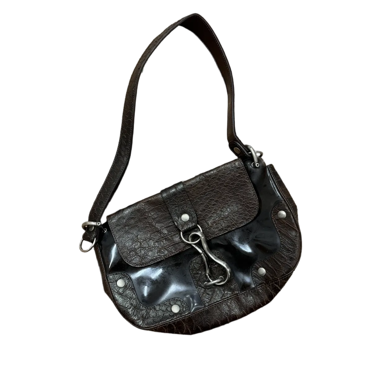 2000s Emporio Armani Croc Handbag