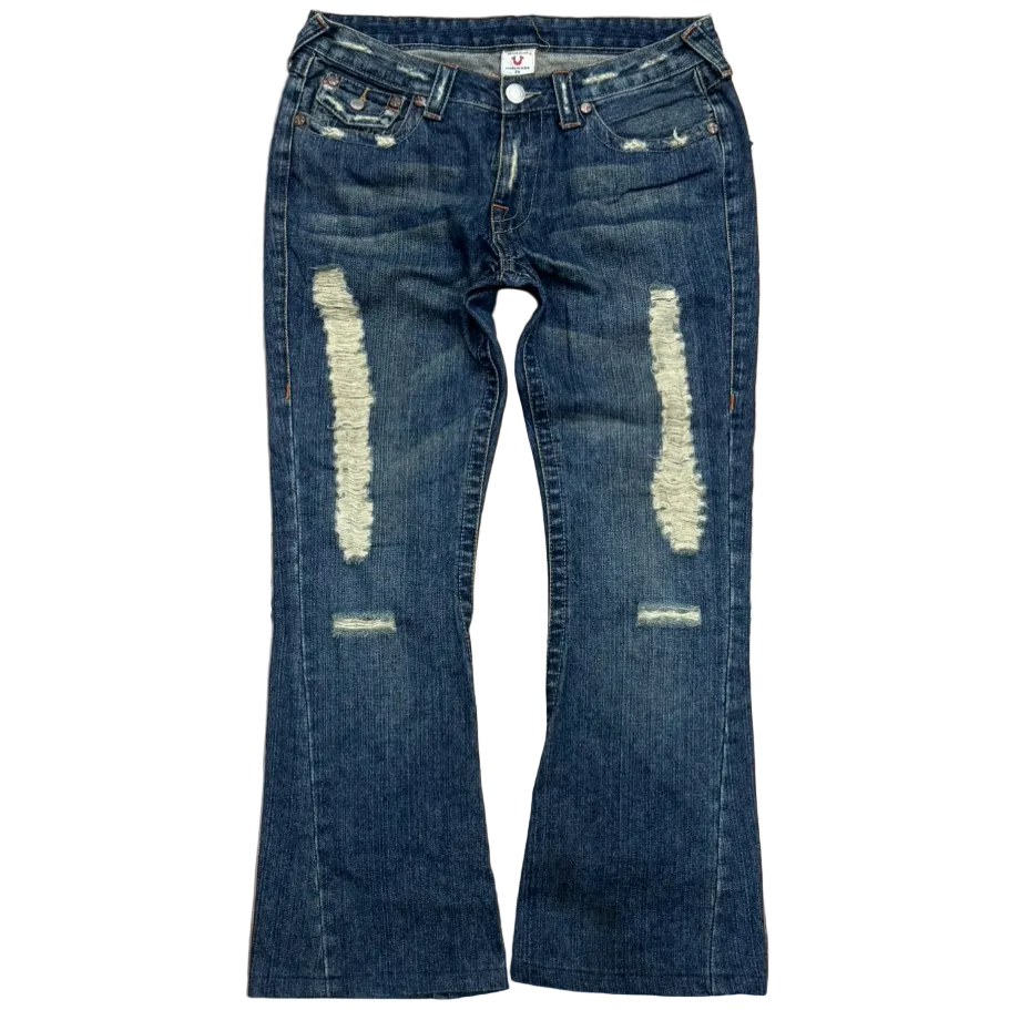 Vintage True Religion Bootcut Distressed Jeans