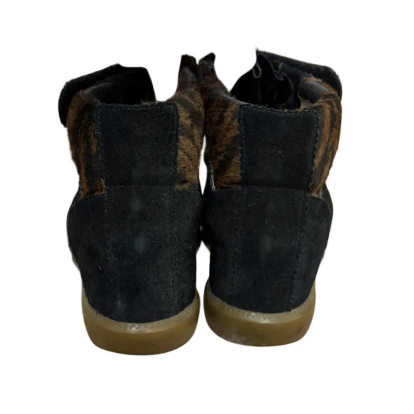 Isabel Marant Calf Pony Hair Over Dark Fauve Bobby Basket