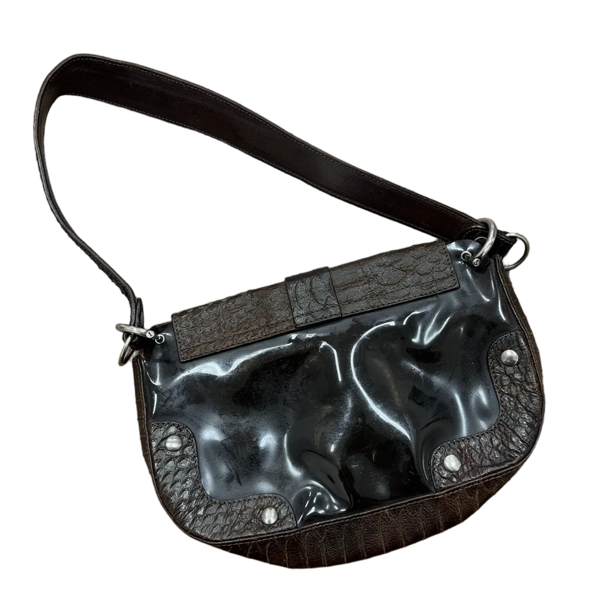 2000s Emporio Armani Croc Handbag