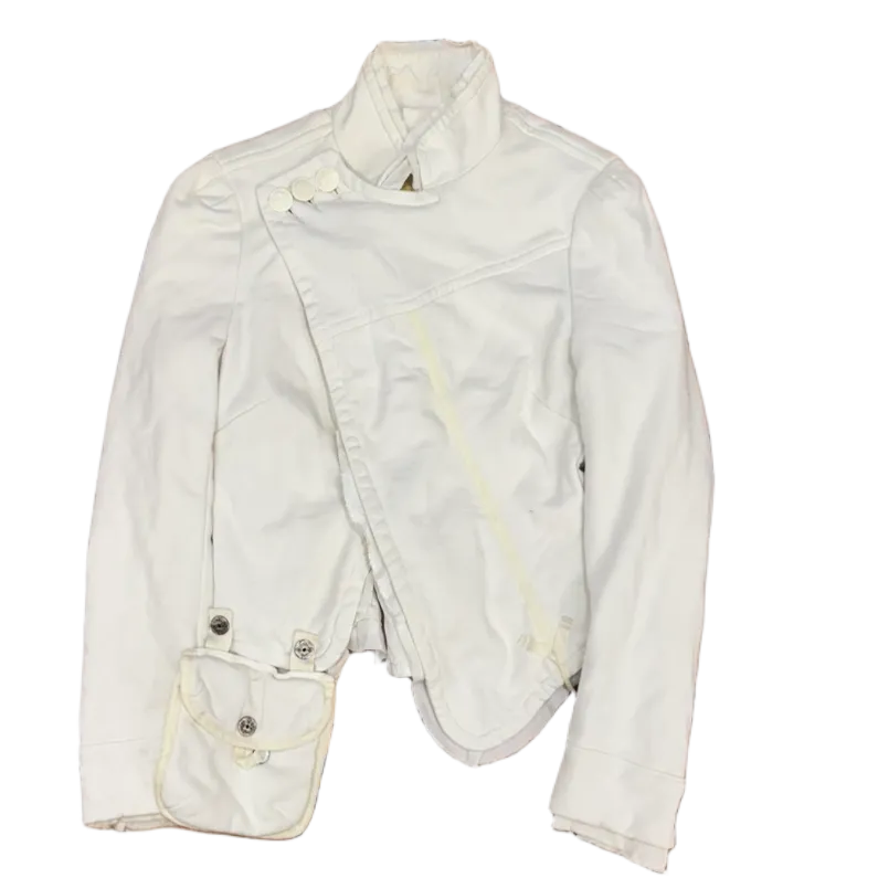 Diesel Asymmetrical Button White Jacket