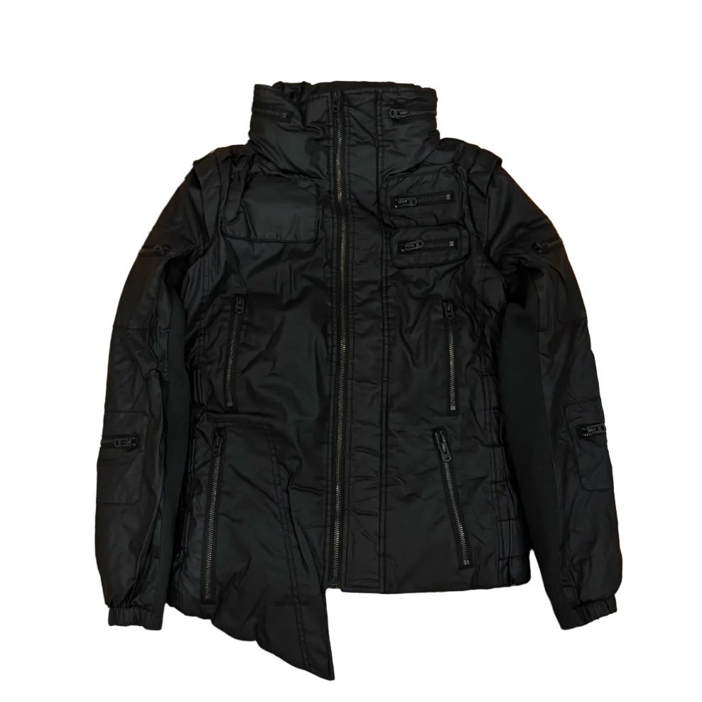 Asymmetrical Puffer Utility Jacket