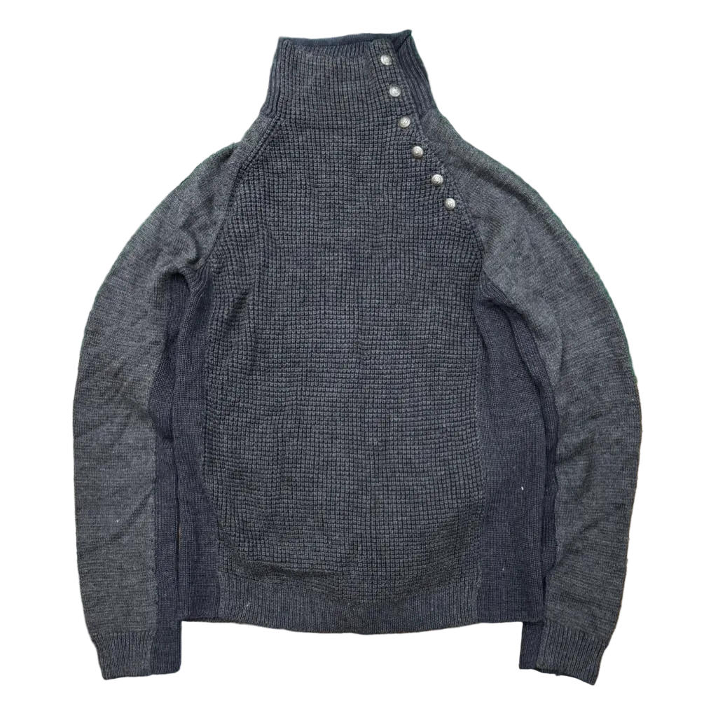 High Neck Asymmetric Sweater