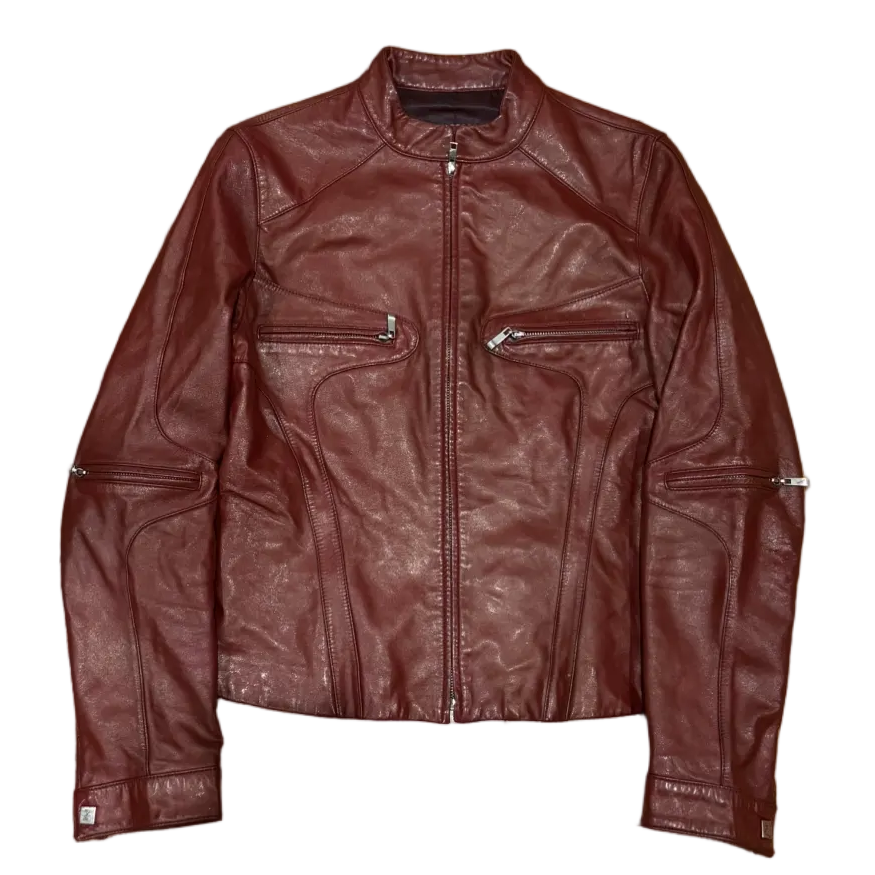 Vintage Red Leather Jacket