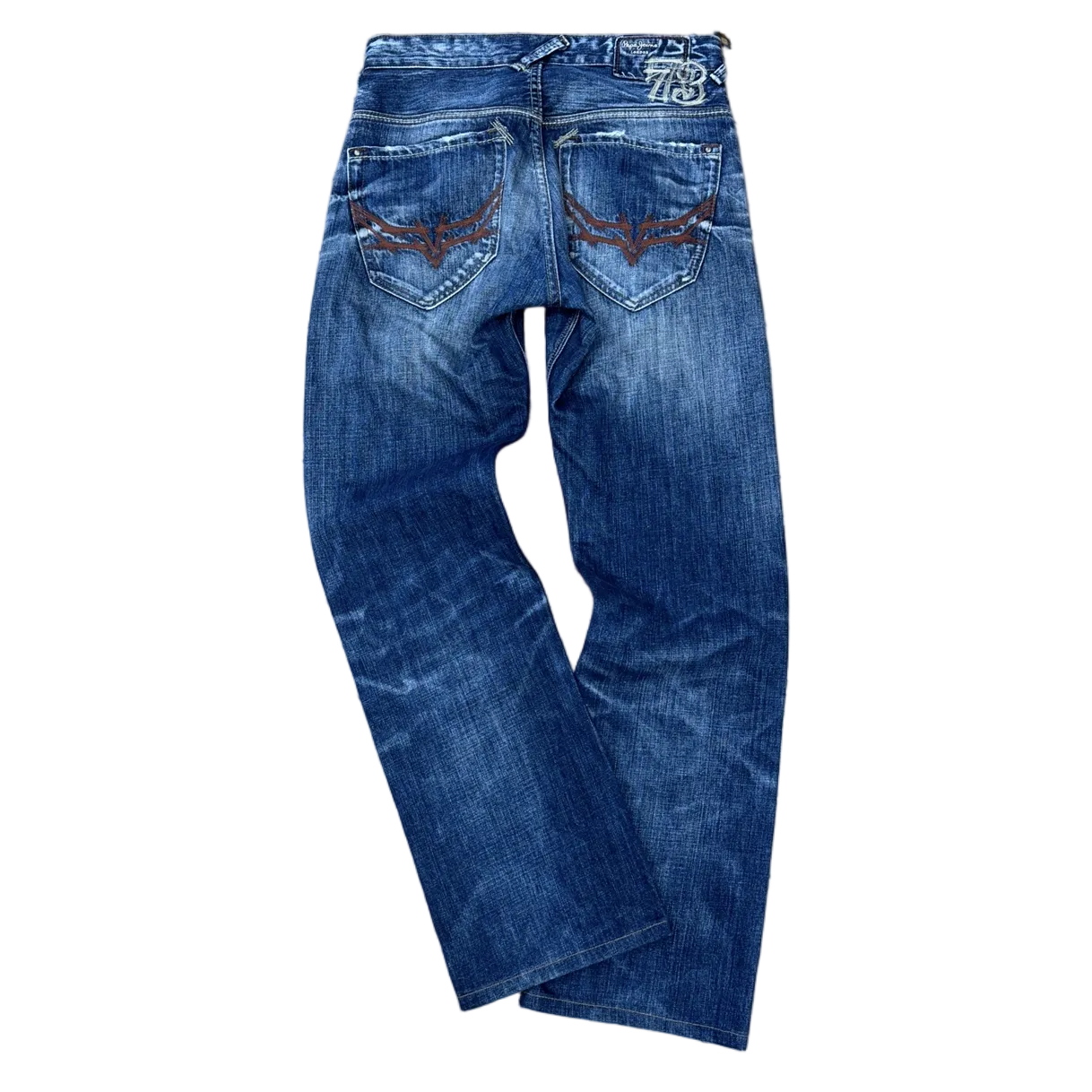 Vintage Washed Straight Leg Jeans