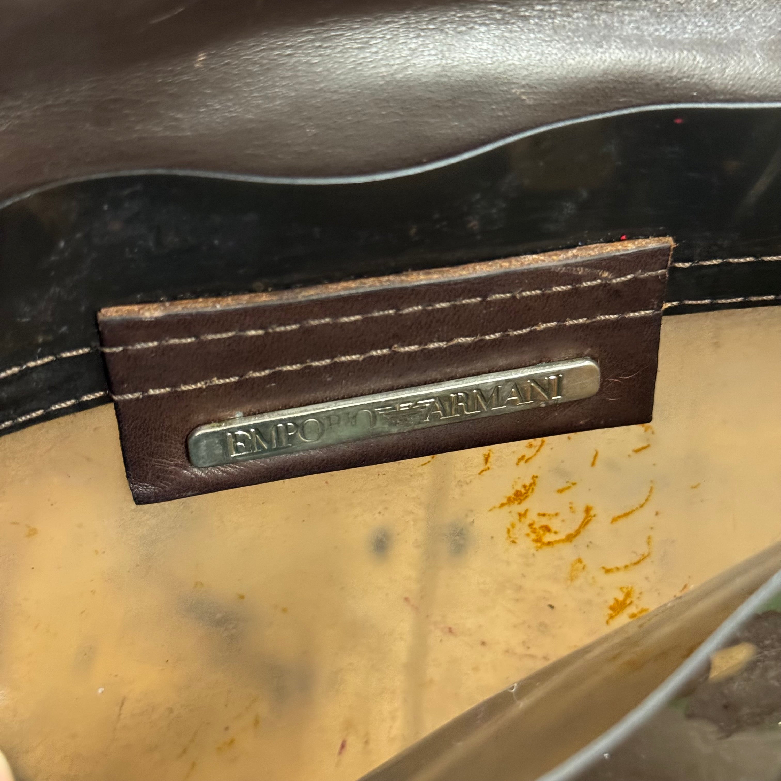 2000s Emporio Armani Croc Handbag