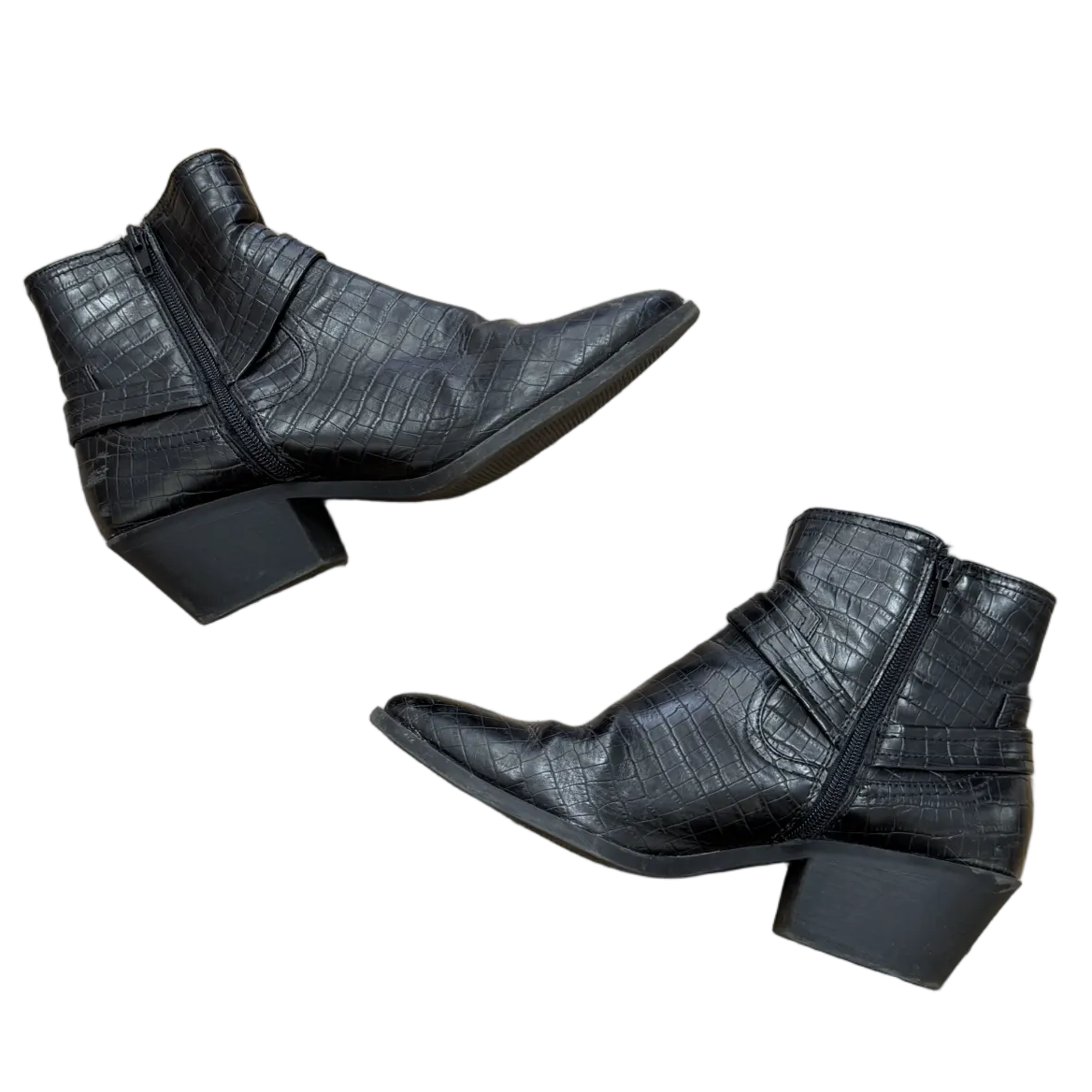 Papaya Harness Cuban Heel Boots