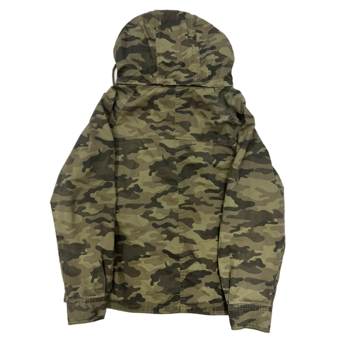 Camo High Neck Hooded Jacket