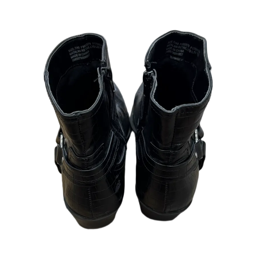 Papaya Harness Cuban Heel Boots