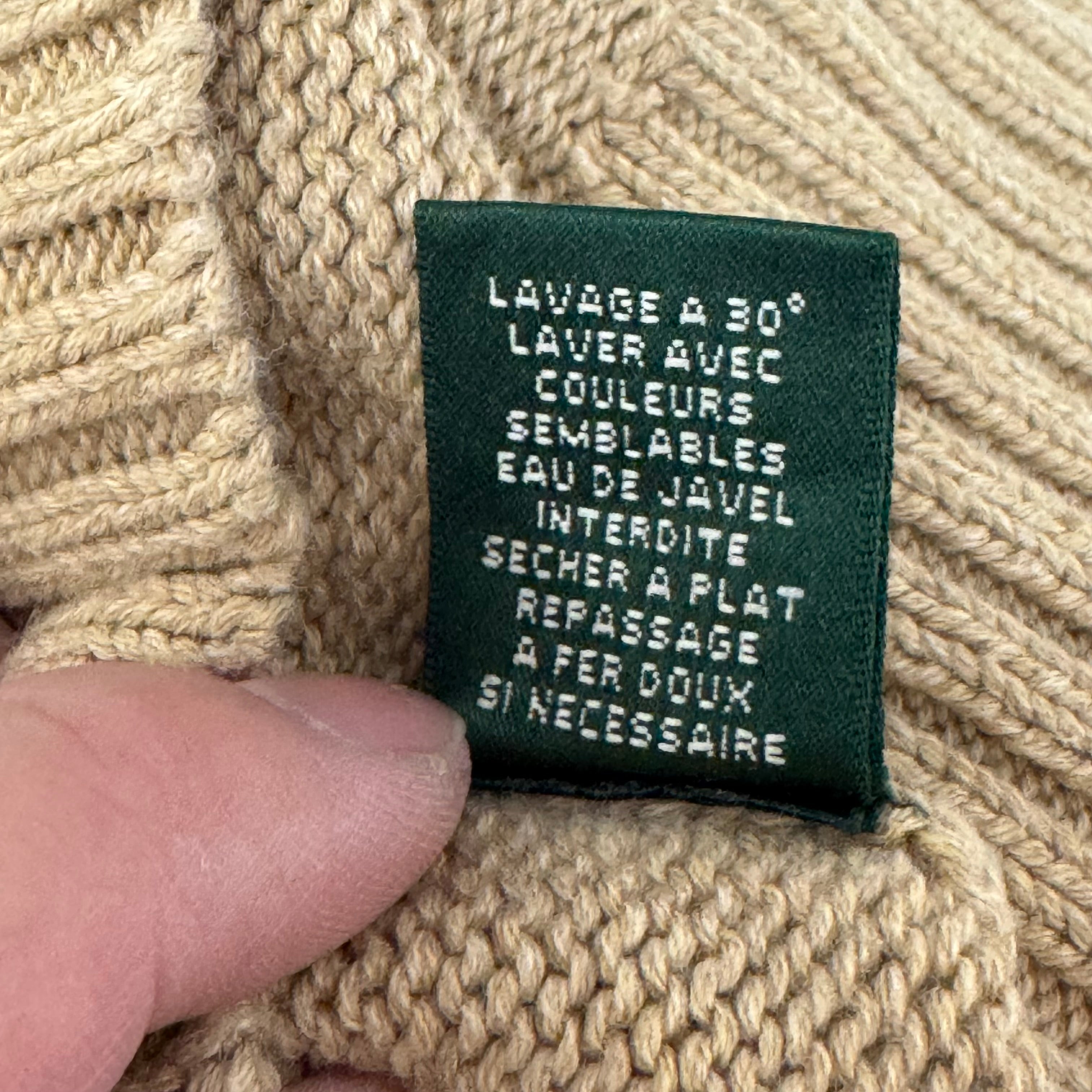 Vintage Ralph Lauren Knit Mockneck Zip Up