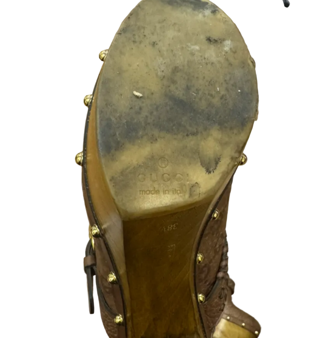Gucci Monogram Platform Clogs