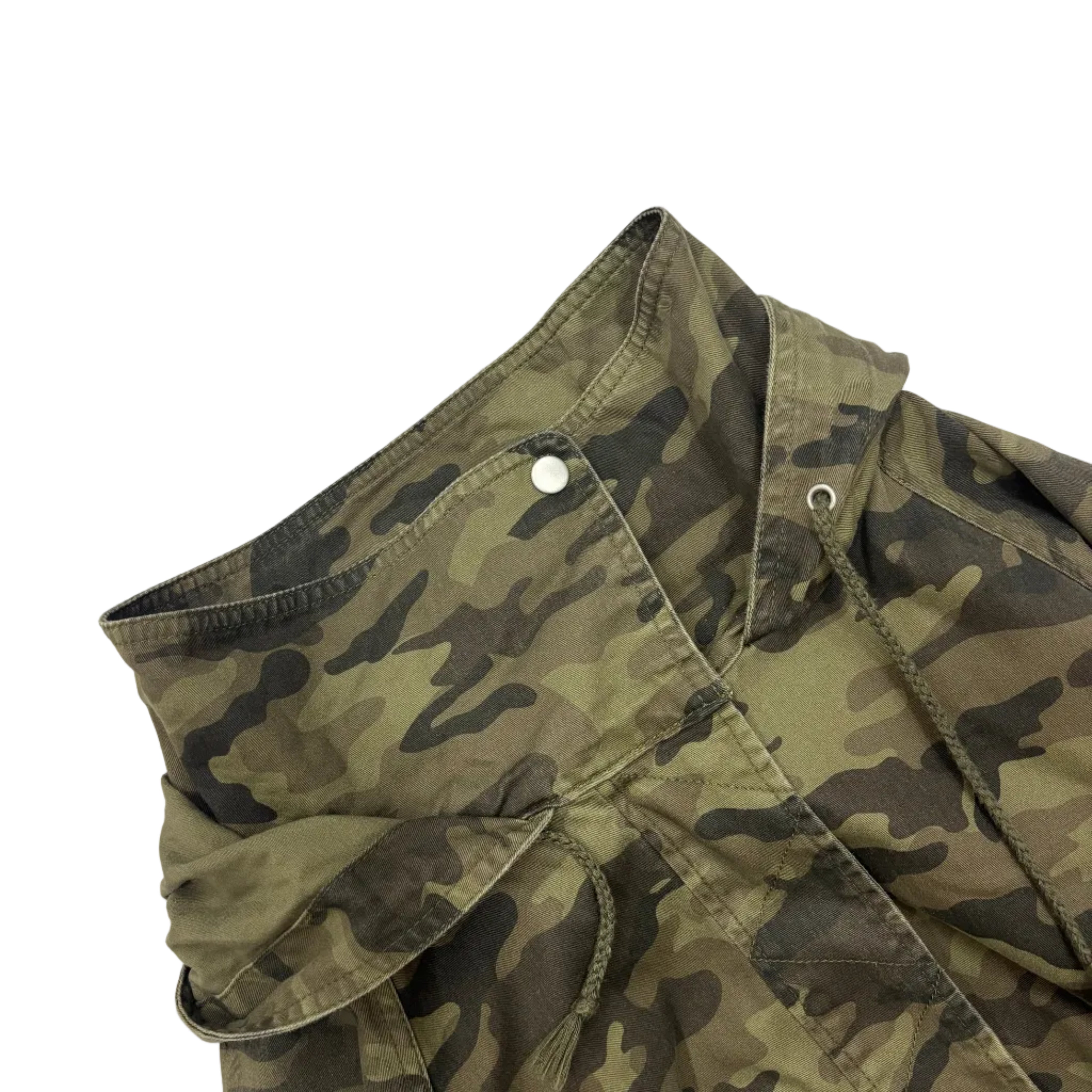 Camo High Neck Hooded Jacket