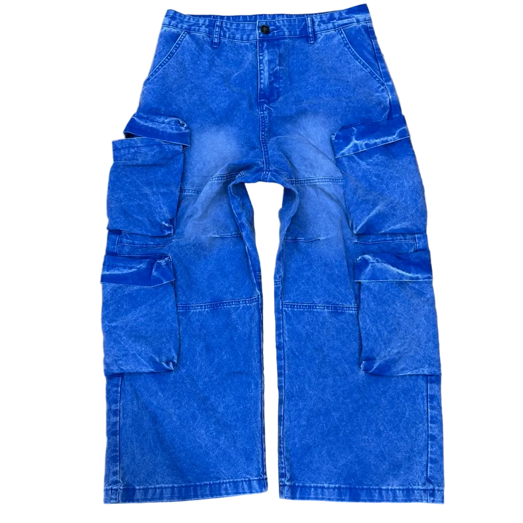 Dyed Cargo Wide Fit Trousers