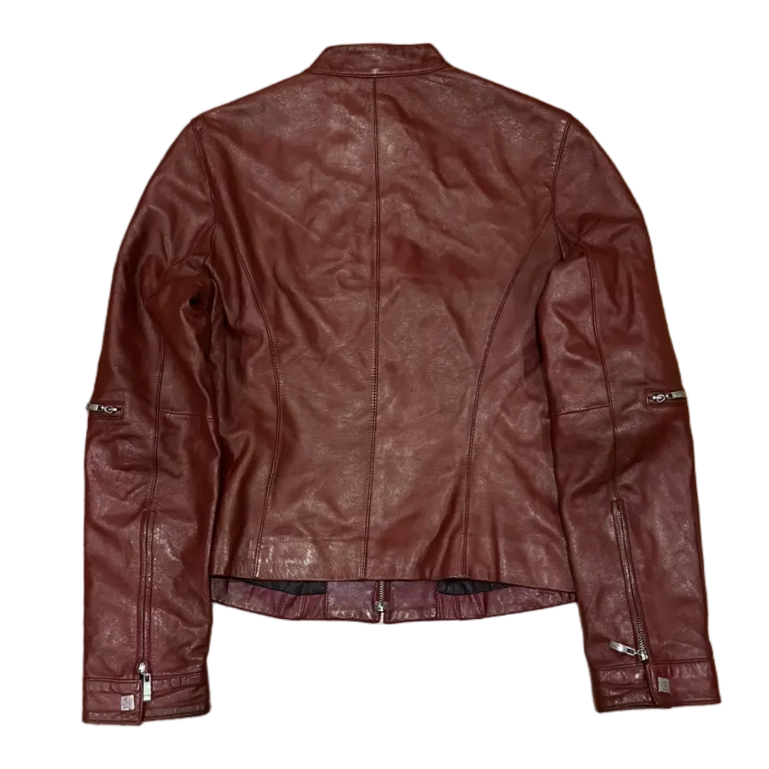 Vintage Red Leather Jacket