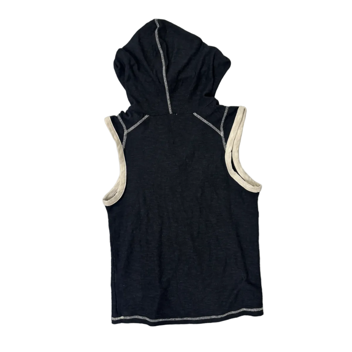 Lace up V Neck Hood Vest