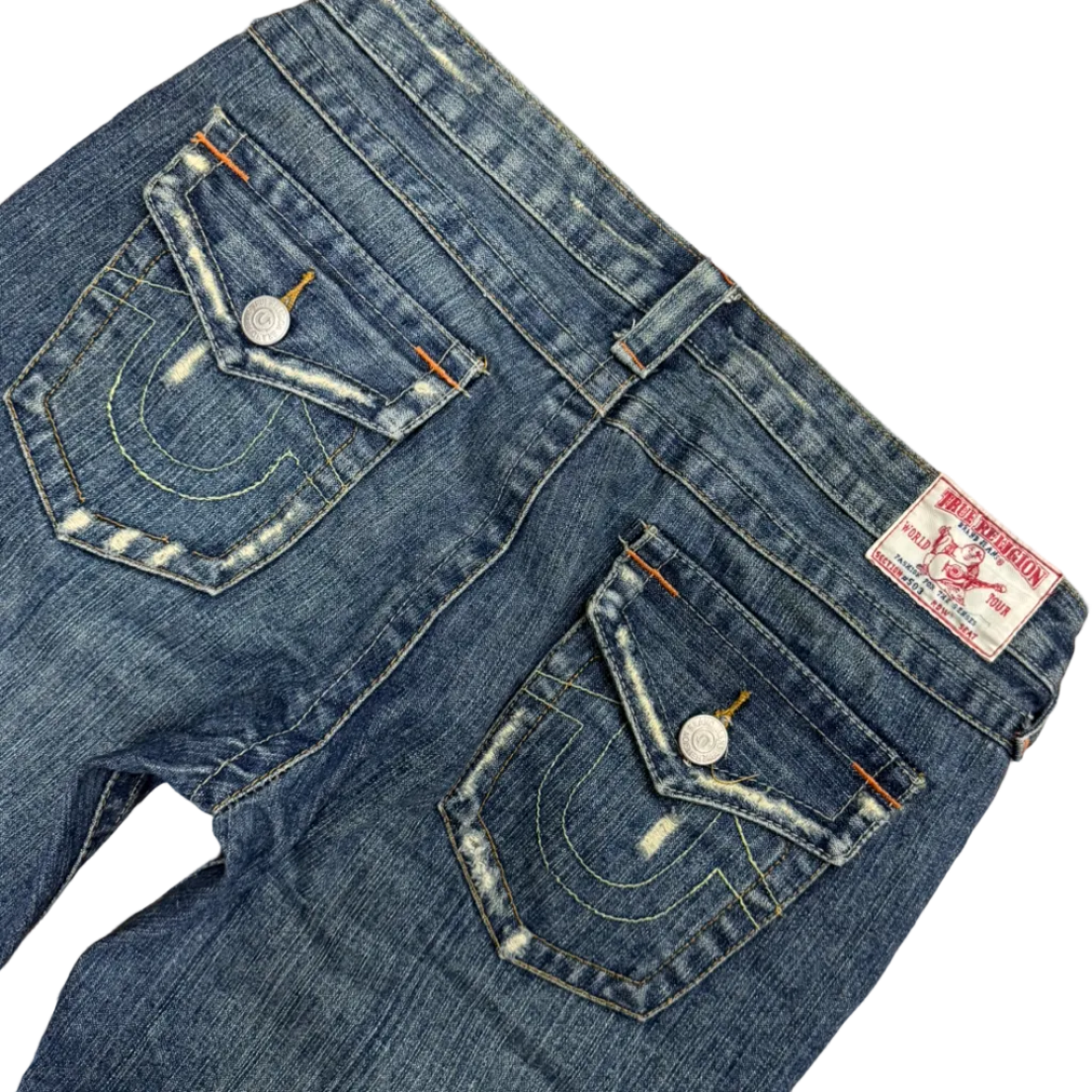 Vintage True Religion Bootcut Distressed Jeans