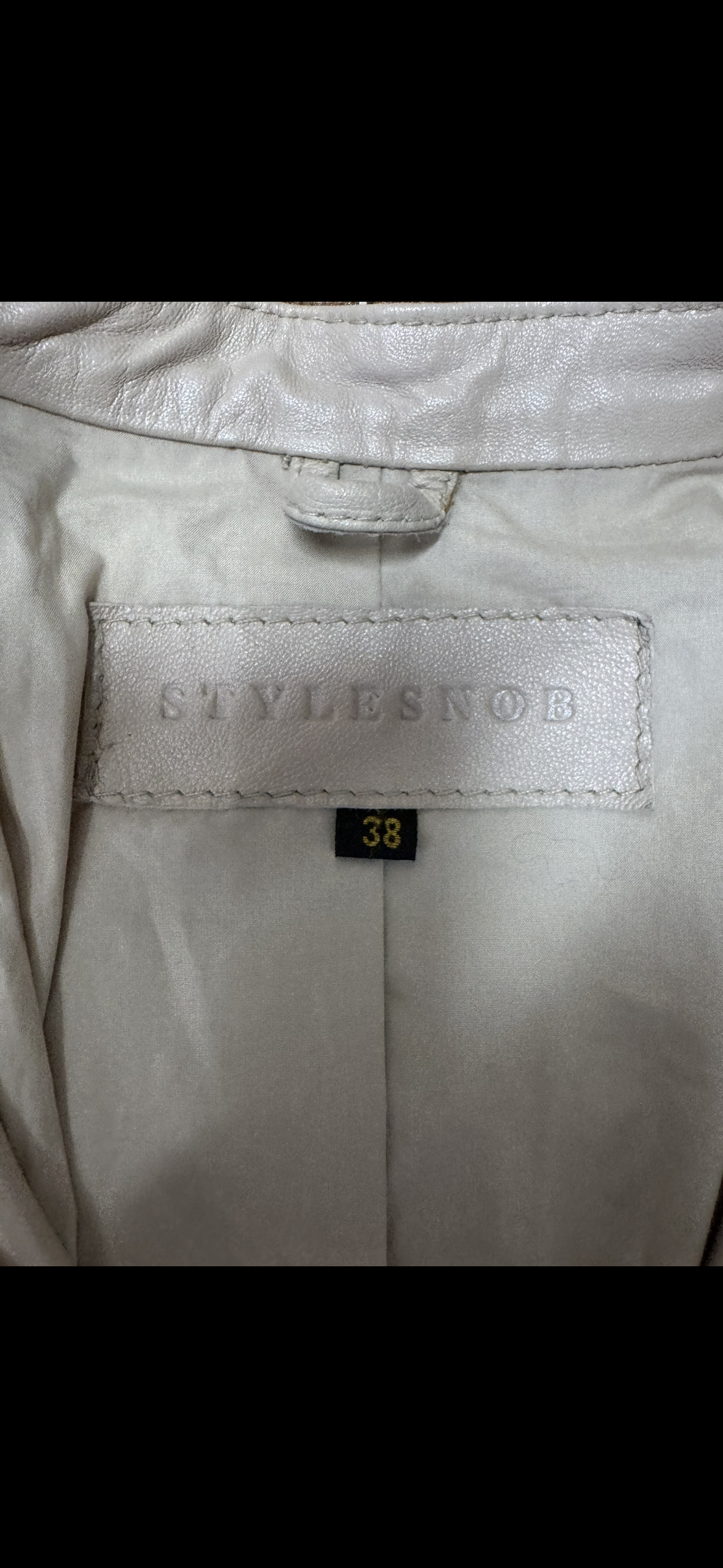 StyleSnob Suede Leather Cafe Racer Jacket