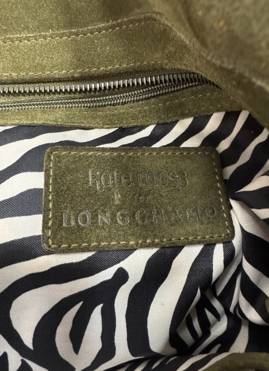 Longchamp x Kate Moss Suede Bowling Handbag