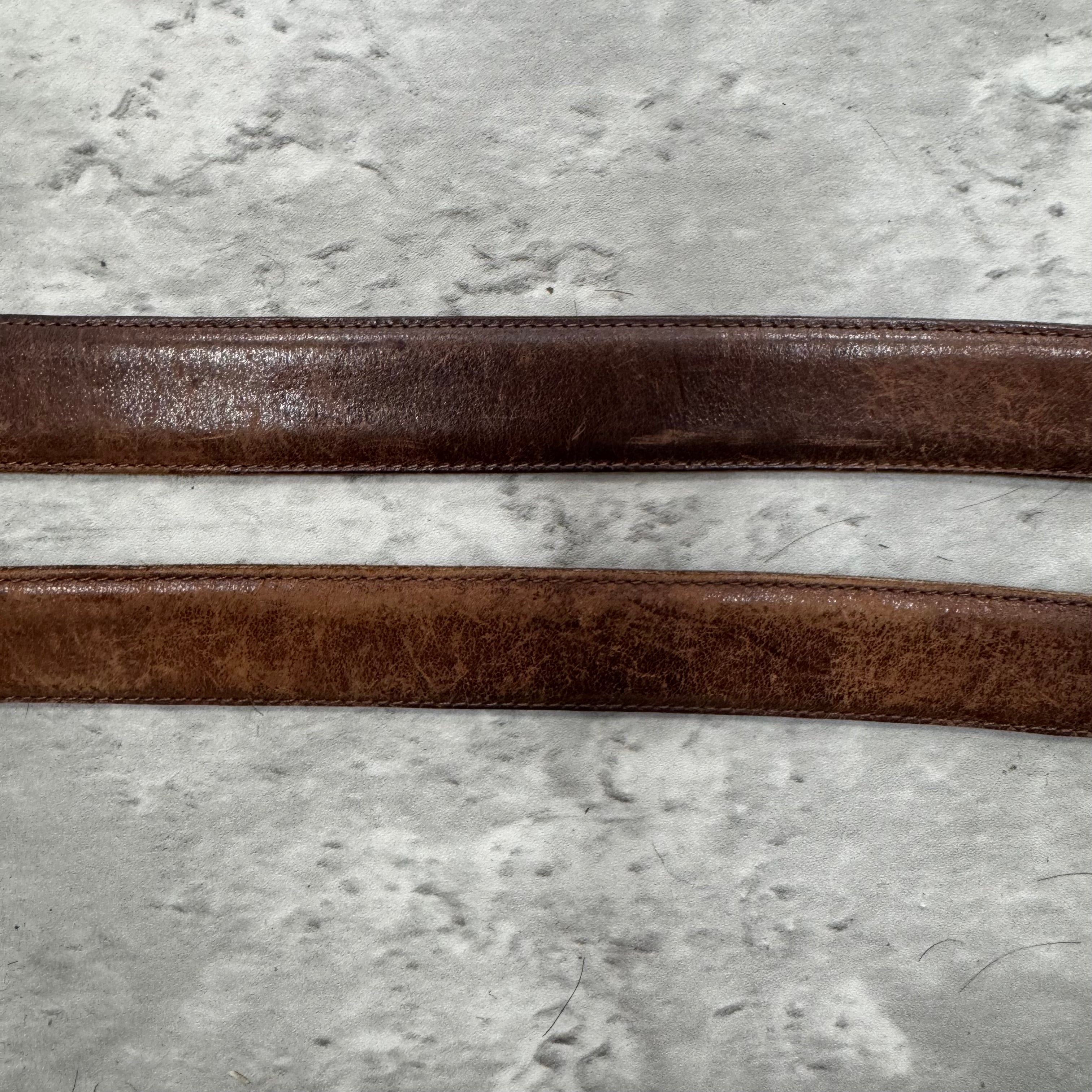Vintage Brown Leather Belt