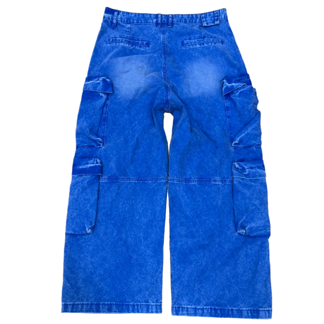 Dyed Cargo Wide Fit Trousers