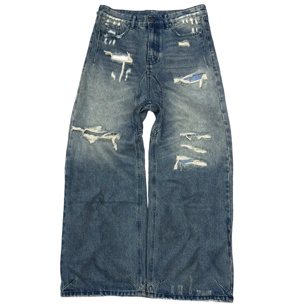 Distressed Washed Jeans