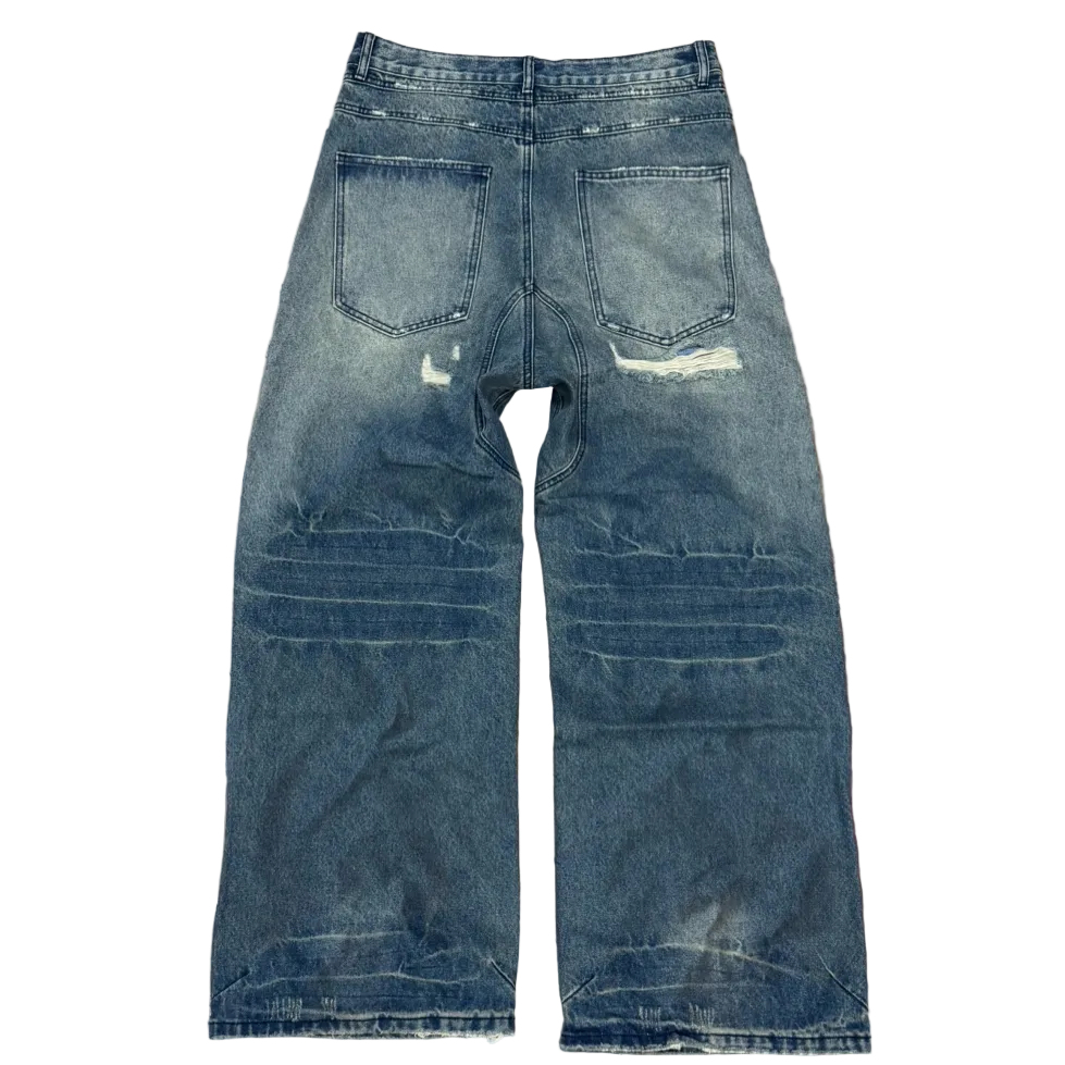 Distressed Washed Jeans