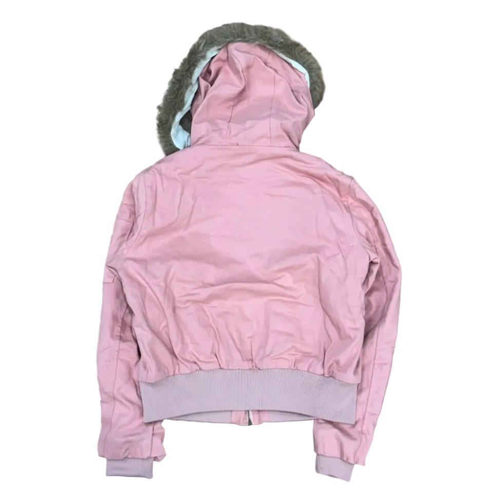 Fur Hood Utility Bomber Jacket