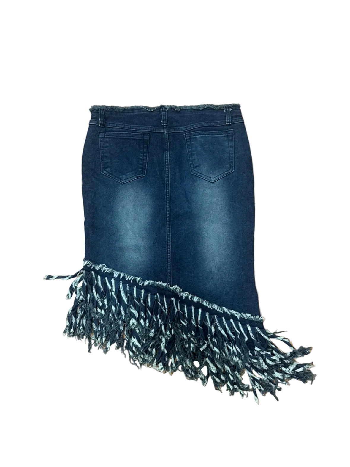 Asymmetrical jean skirt