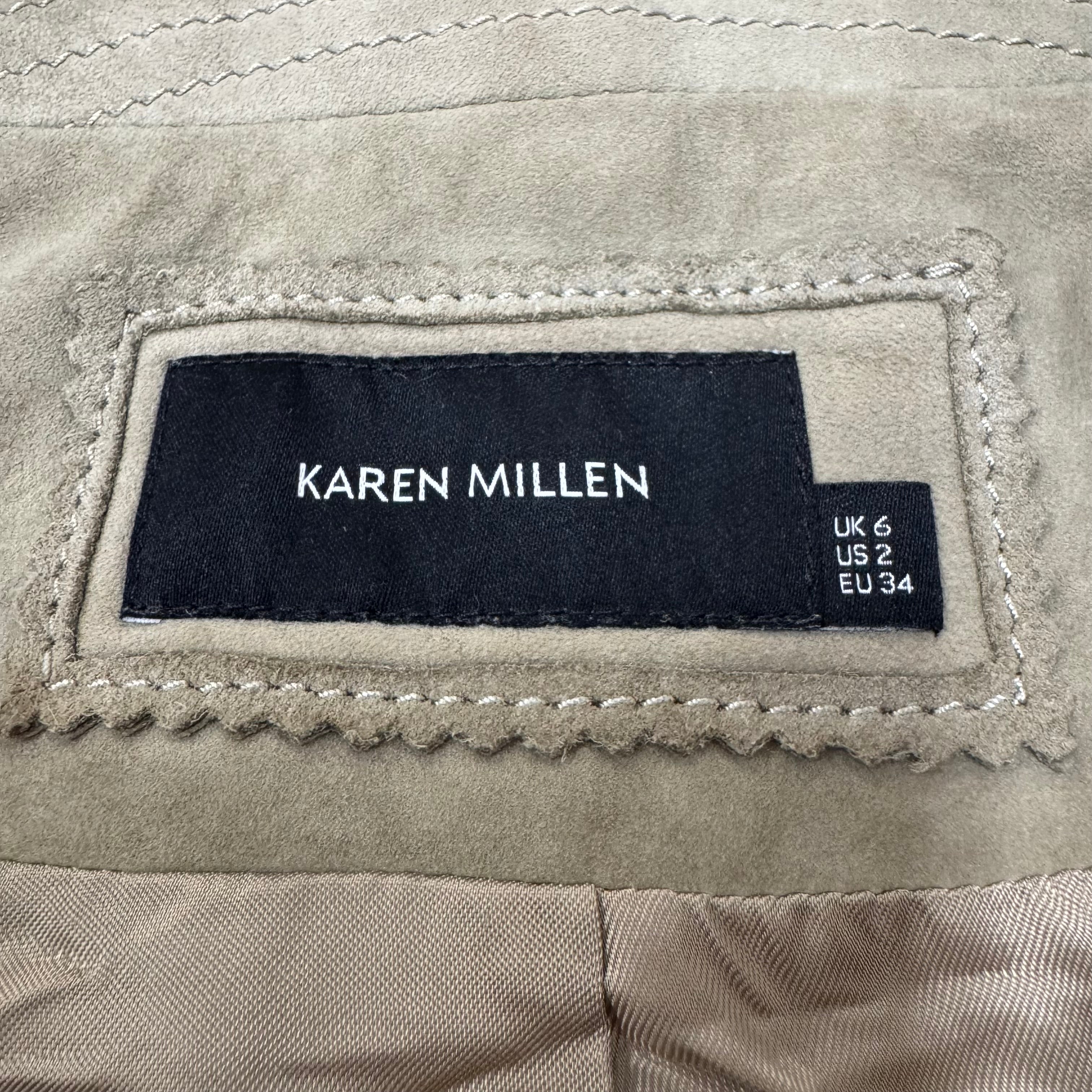 Karen Millen High Neck Suede Jacket