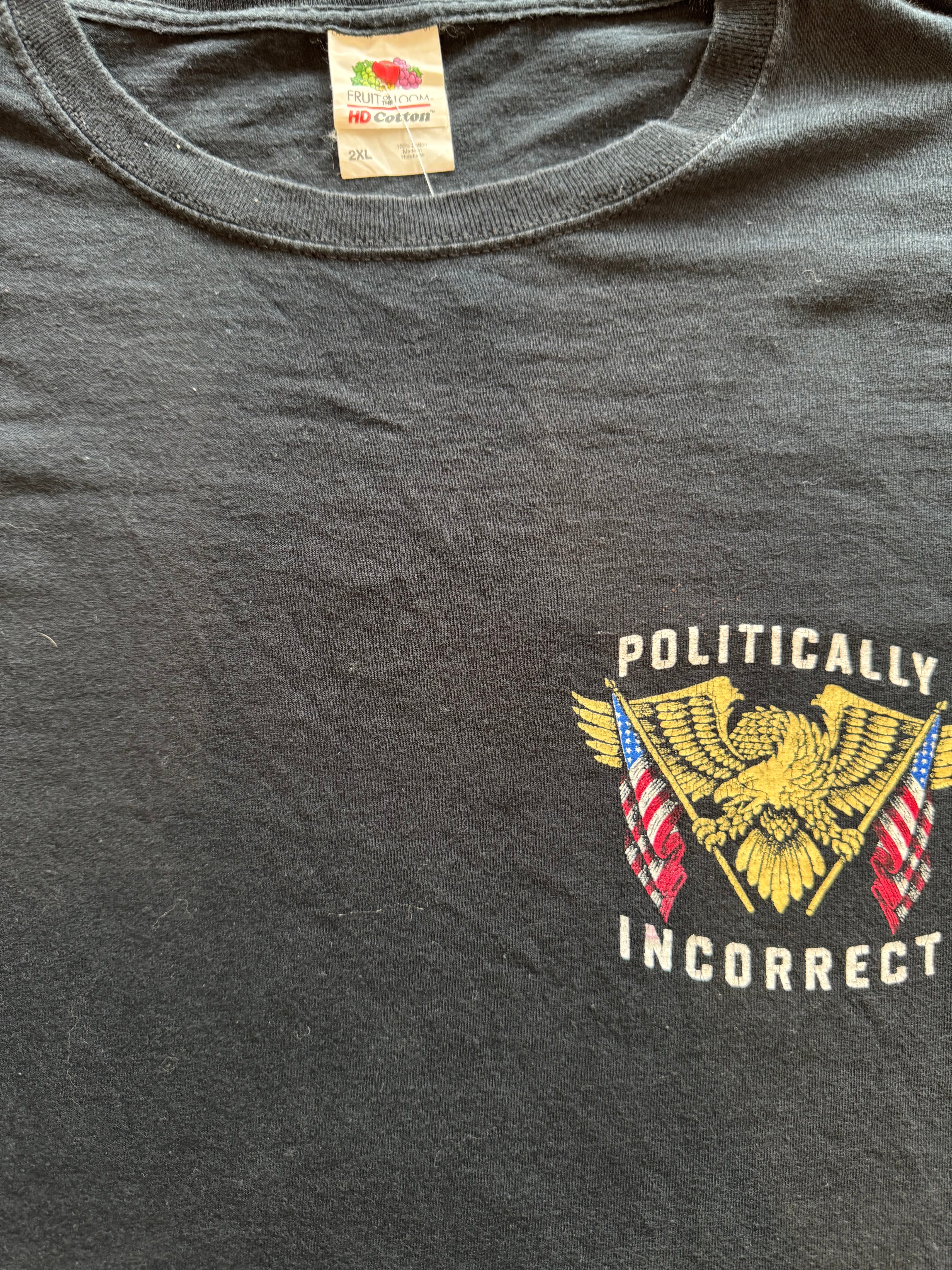 ‘Politically Incorrect’ black tee