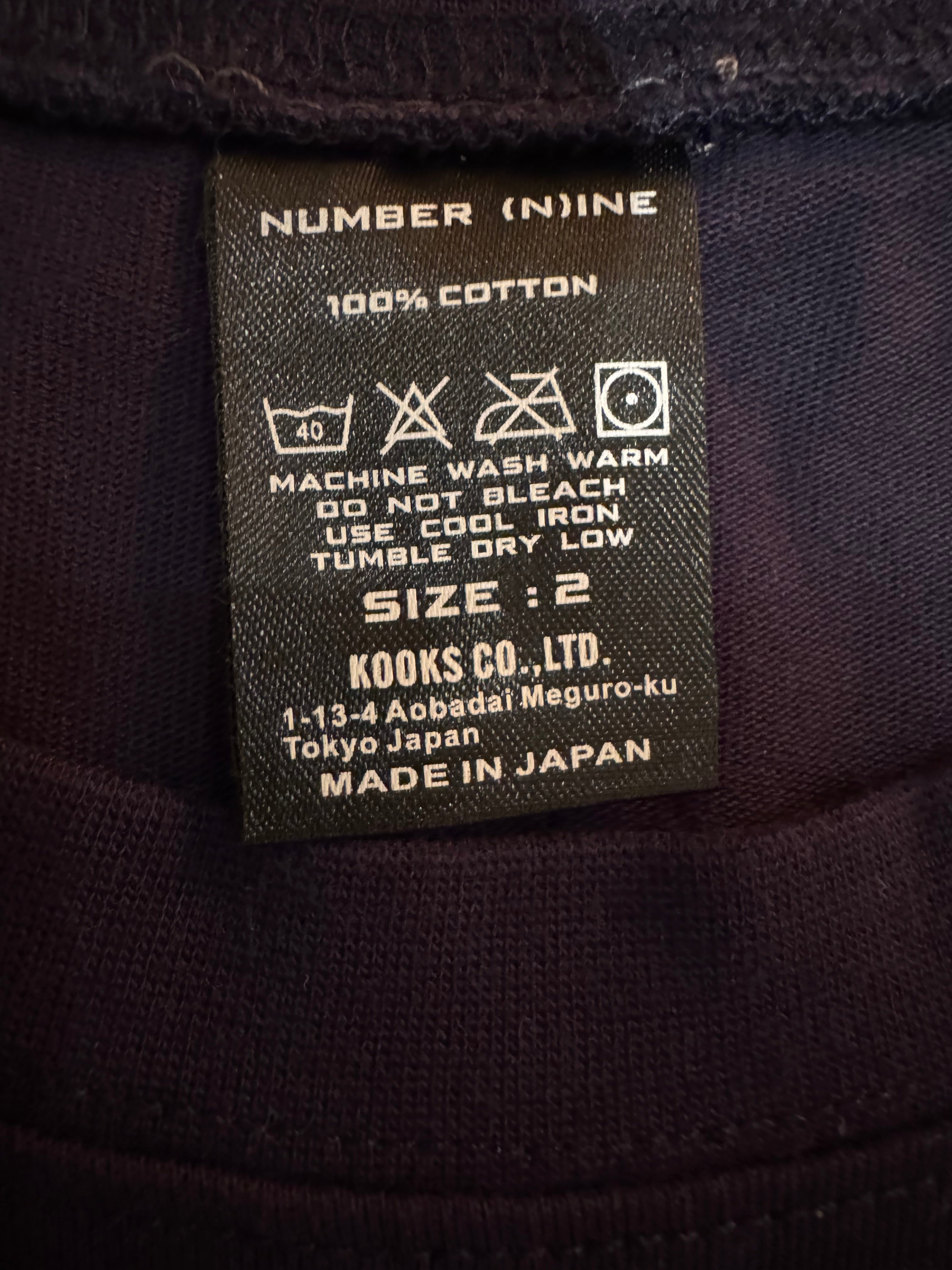Number (N)ine long sleeve chestnut top
