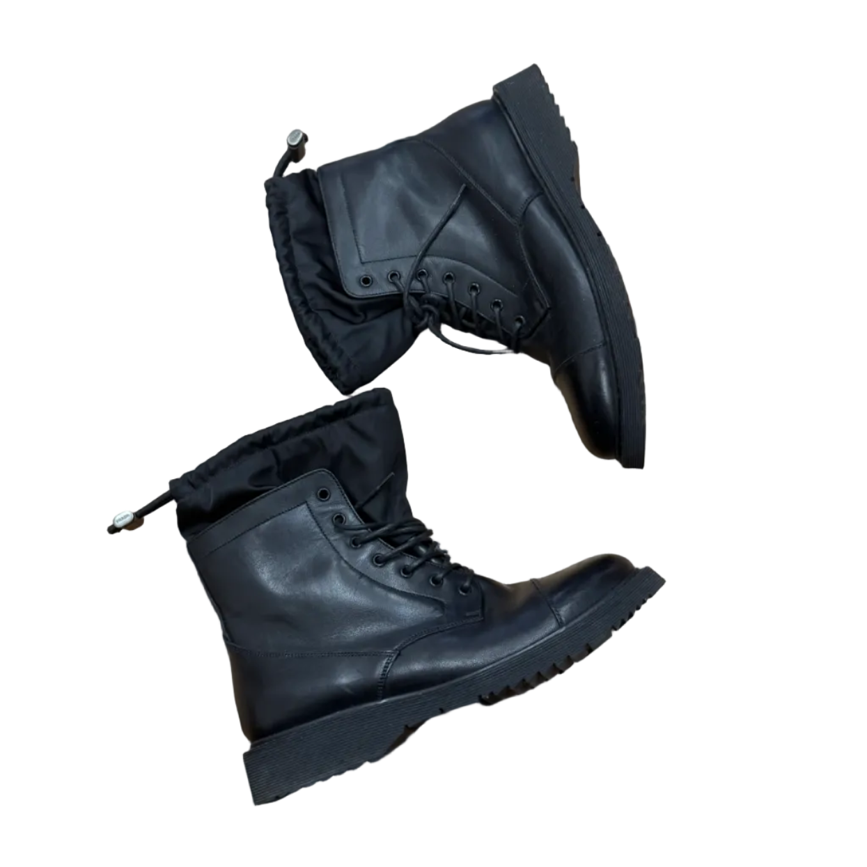 Prada Fleece Lining Combat Boots