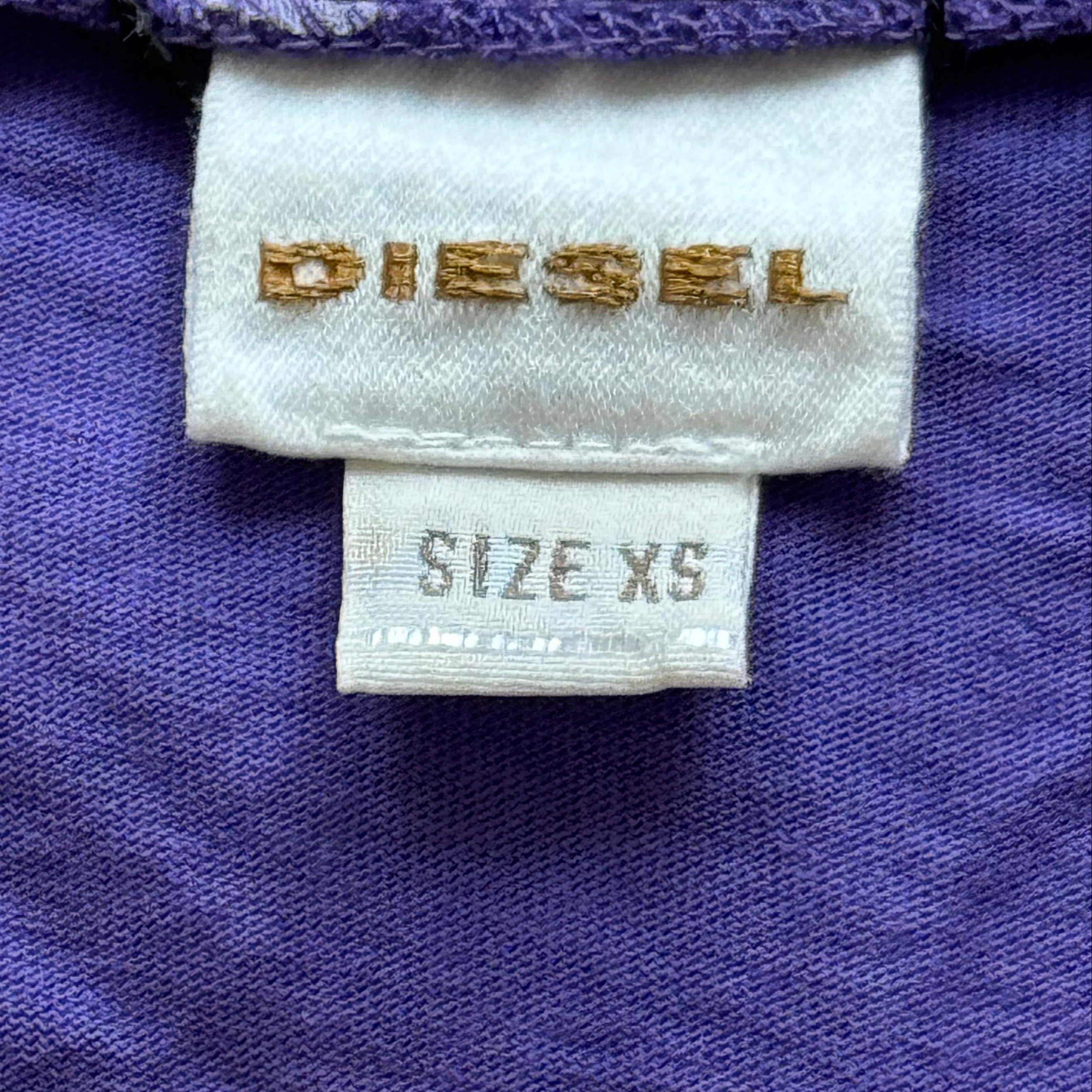 Diesel purple V neck tee