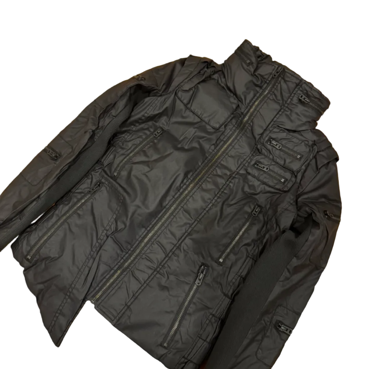 Asymmetrical Puffer Utility Jacket
