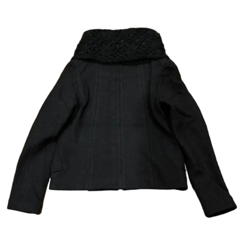 Wool Collared High Neck Jacket