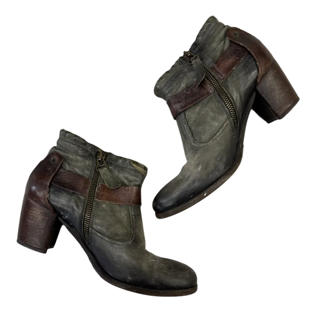 A.S.98 Buckle Heel Boots