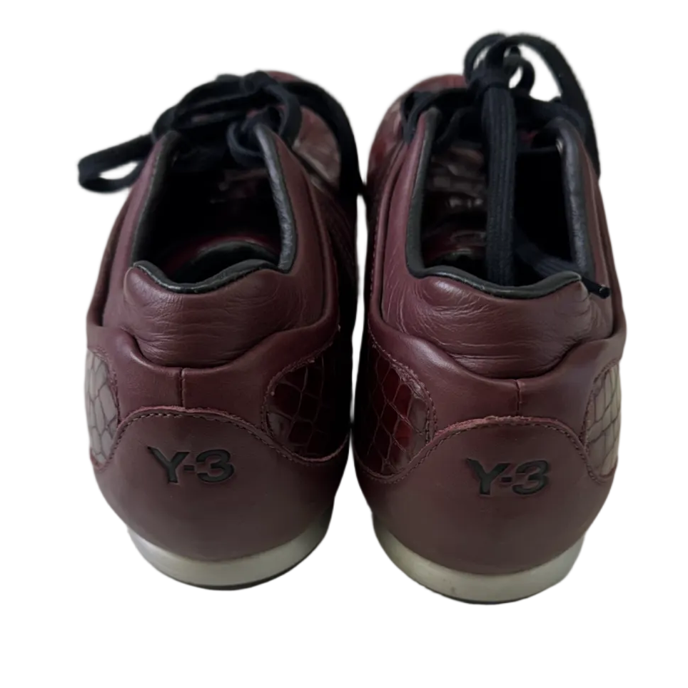 Y3 Burgundy Python Sneakers