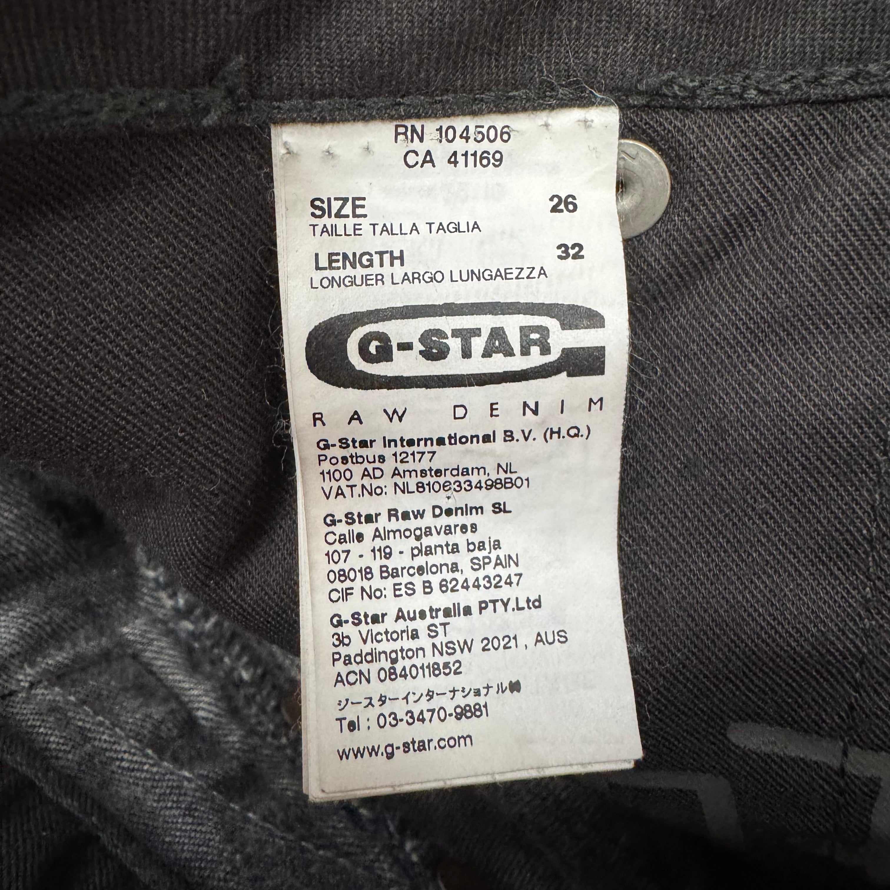 G-Star Raw Denim Biker Jeans
