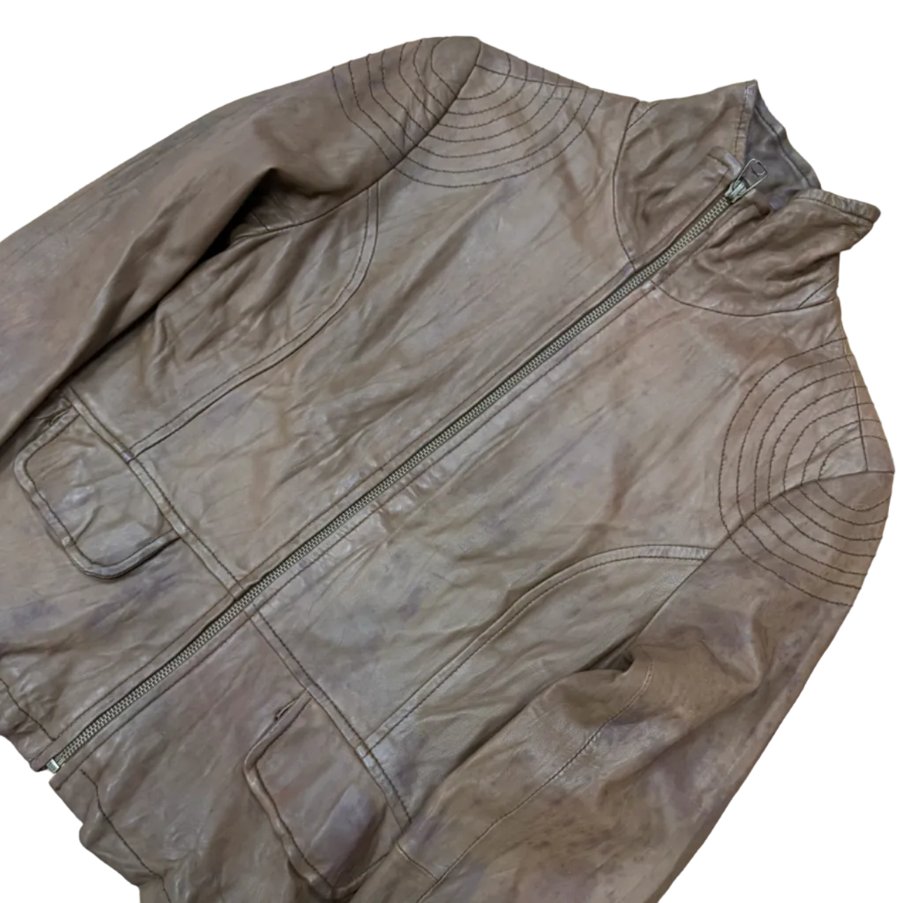 Vintage Target Practice Leather Jacket