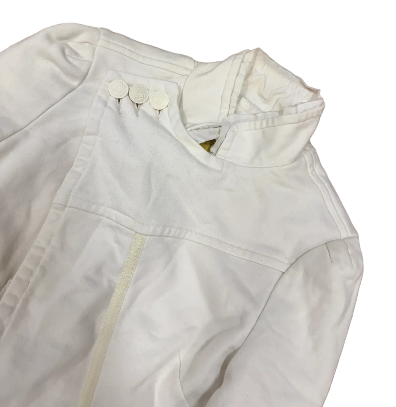 Diesel Asymmetrical Button White Jacket