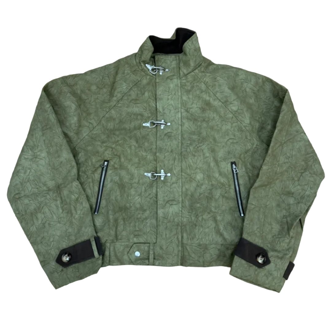 Olive Fireman Clasp Jacket