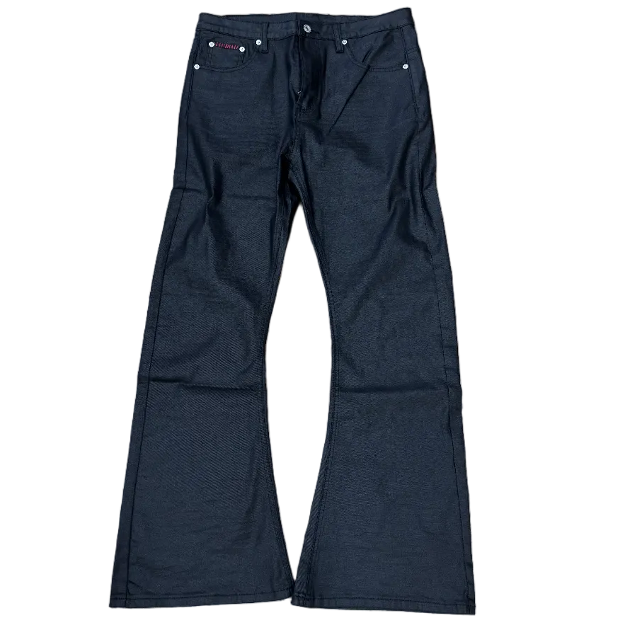 Wax Flared Denim Jeans