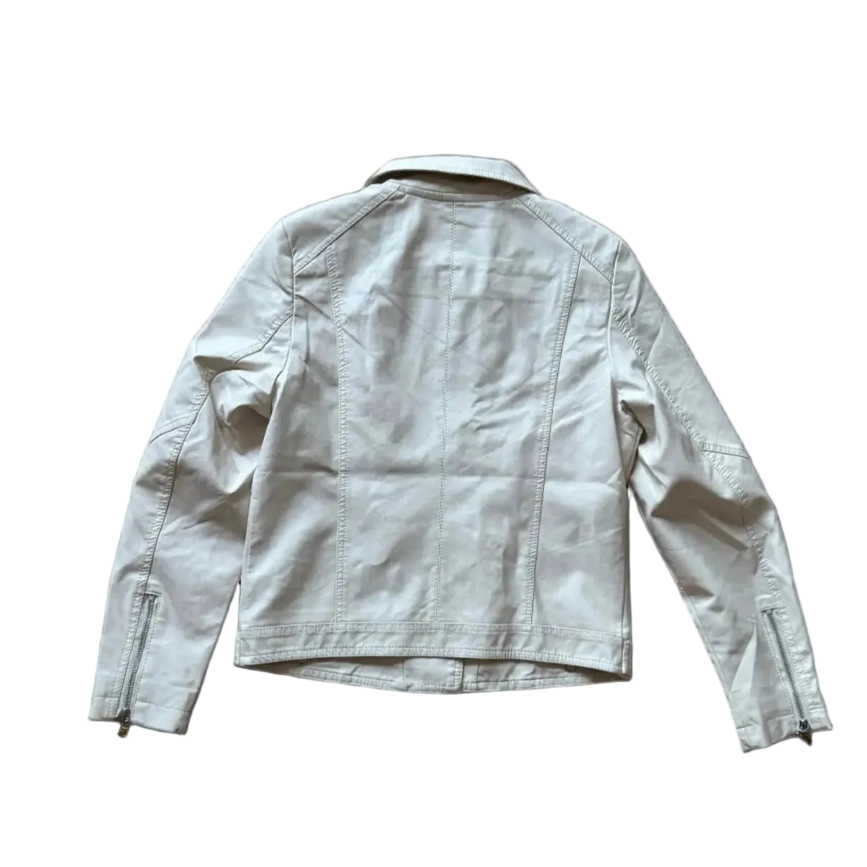 Faux Leather Asymmetrical Jacket