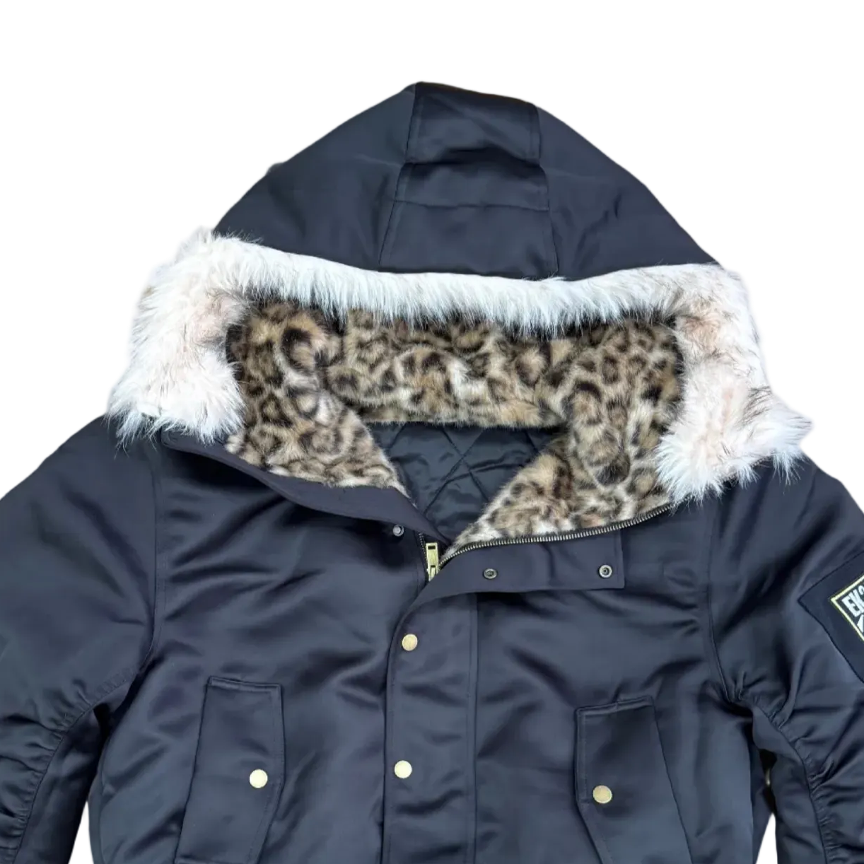 Fur Lined Hooded Bomber Jacket