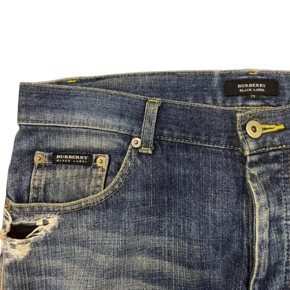 Burberry Black Label Distressed Denim Jeans
