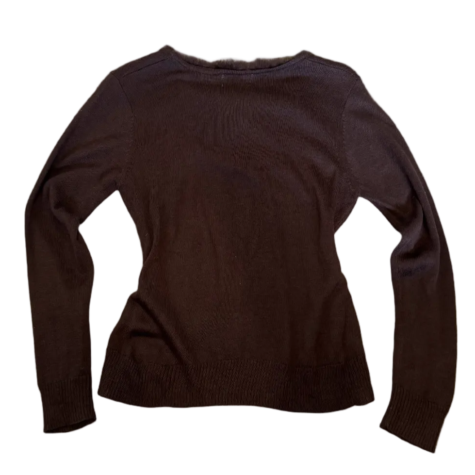 Laced Collar Knit Long sleeve