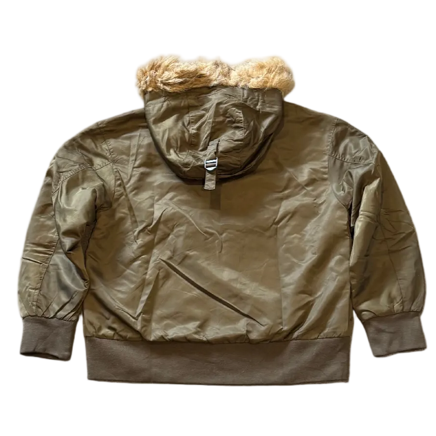 Fur Hooded Bomber Jacket