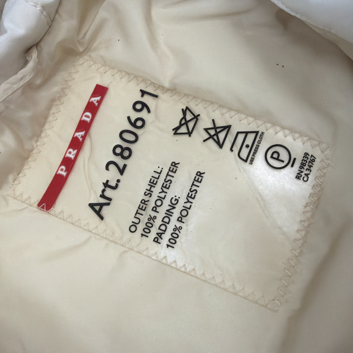 Vintage Prada Goretex white jacket