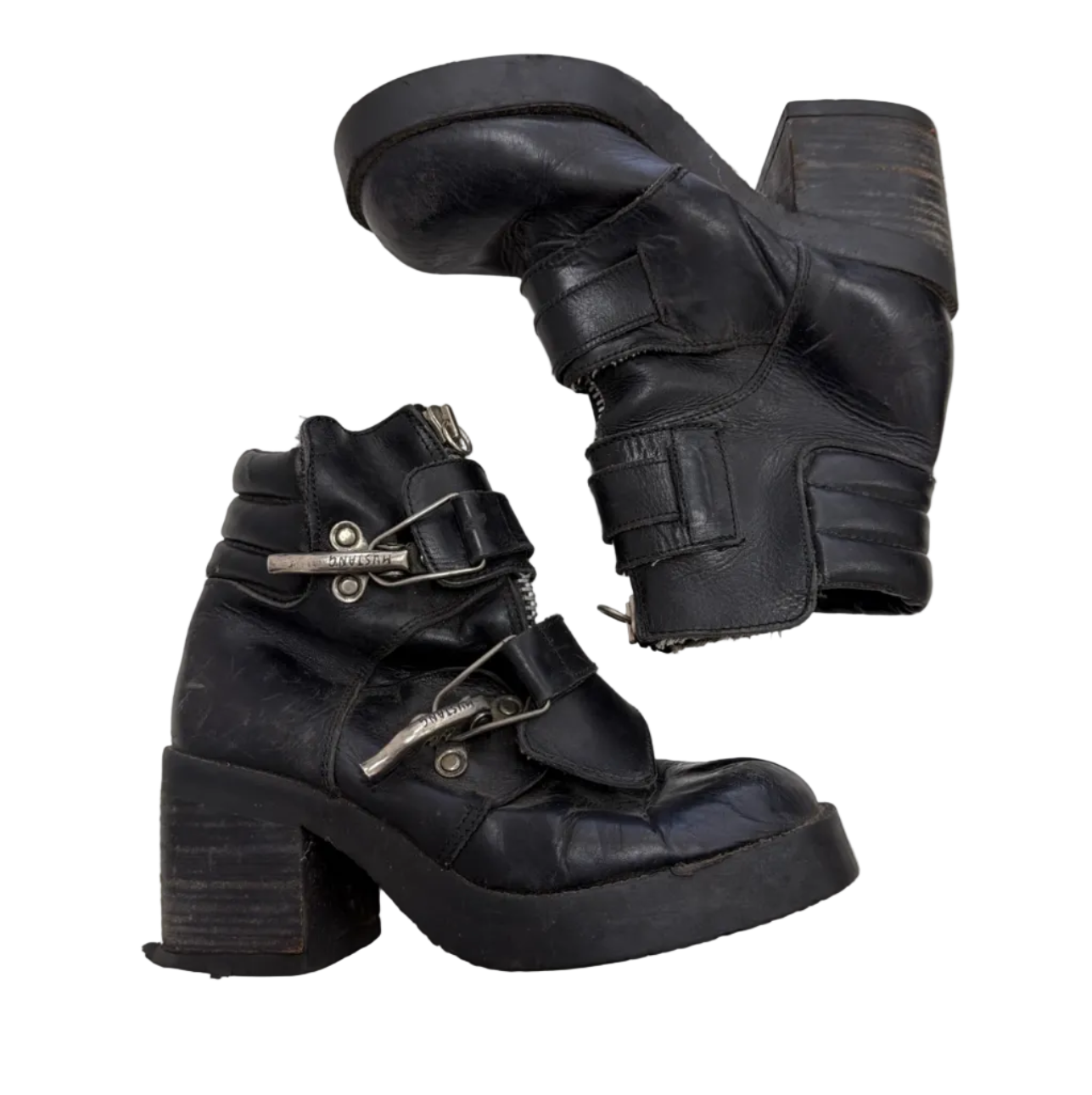 Vintage Mustang Clasp Heel Boots